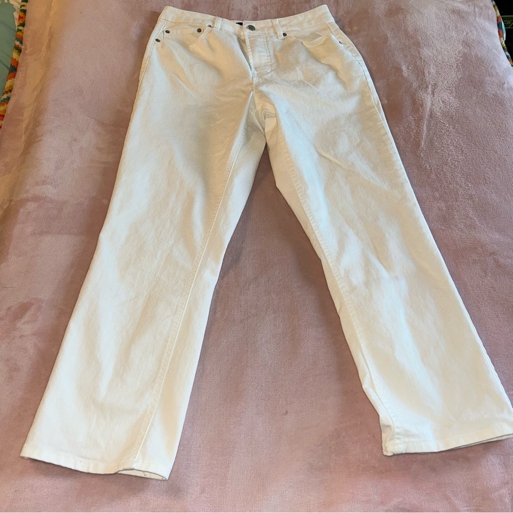 Frye white denim straight leg jeans size 8/29 pockets - Picture 1 of 10